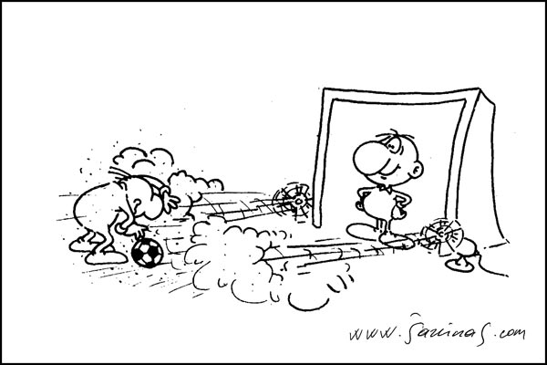 Jakštas Šarnas. Pirmoji karikatra atspausdinta satyros ir humoro urnale „Šluota“