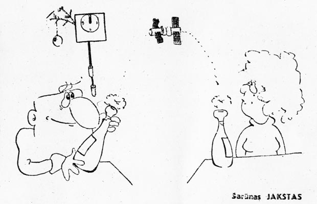Jaktas arnas. Karikatra. Pirmoji karikatra atspausdinta respublikinje spaudoje